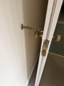 Incorrect use of fire door hold open device.